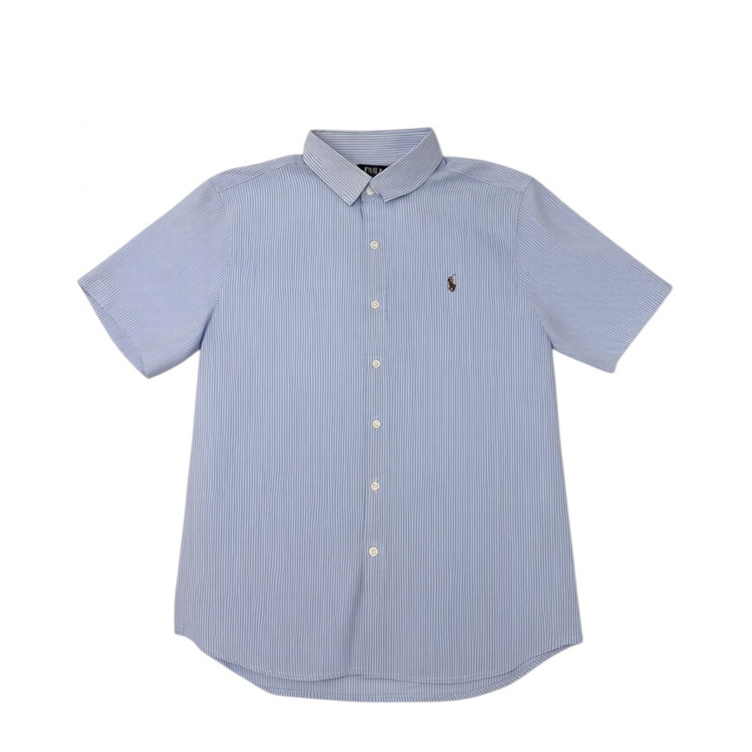 Polo Ralph Lauren Light Blue Fine Stripe Short Sleeve Shirt